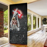 Greenlandic and Danish Together Door Cover Viking Warrior with Polar Bear Roar - Wonder Print Shop