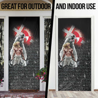 Greenlandic and Danish Together Door Cover Viking Warrior with Polar Bear Roar - Wonder Print Shop