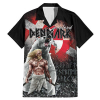 Greenlandic and Danish Together Family Matching Mermaid Dress and Hawaiian Shirt Viking Warrior with Polar Bear Roar - Wonder Print Shop