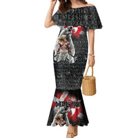 Greenlandic and Danish Together Family Matching Mermaid Dress and Hawaiian Shirt Viking Warrior with Polar Bear Roar - Wonder Print Shop