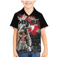 Greenlandic and Danish Together Family Matching Mermaid Dress and Hawaiian Shirt Viking Warrior with Polar Bear Roar - Wonder Print Shop