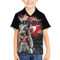 Greenlandic and Danish Together Family Matching Puletasi and Hawaiian Shirt Viking Warrior with Polar Bear Roar - Wonder Print Shop