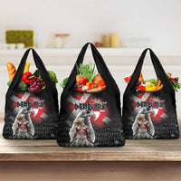 Greenlandic and Danish Together Grocery Bag Viking Warrior with Polar Bear Roar - Wonder Print Shop
