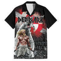 Greenlandic and Danish Together Hawaiian Shirt Viking Warrior with Polar Bear Roar - Wonder Print Shop