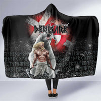 Greenlandic and Danish Together Hooded Blanket Viking Warrior with Polar Bear Roar - Wonder Print Shop