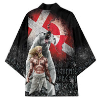 Greenlandic and Danish Together Kimono Viking Warrior with Polar Bear Roar - Wonder Print Shop