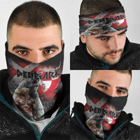Greenlandic and Danish Together Neck Gaiter Viking Warrior with Polar Bear Roar - Wonder Print Shop