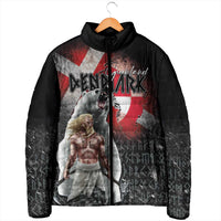 Greenlandic and Danish Together Padded Jacket Viking Warrior with Polar Bear Roar - Wonder Print Shop