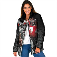 Greenlandic and Danish Together Padded Jacket Viking Warrior with Polar Bear Roar - Wonder Print Shop