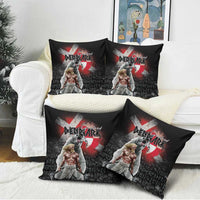 Greenlandic and Danish Together Pillow Cover Viking Warrior with Polar Bear Roar - Wonder Print Shop