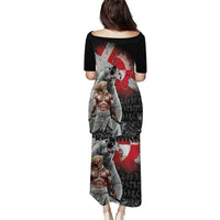 Greenlandic and Danish Together Puletasi Viking Warrior with Polar Bear Roar - Wonder Print Shop