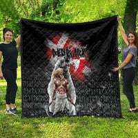 Greenlandic and Danish Together Quilt Viking Warrior with Polar Bear Roar - Wonder Print Shop