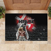 Greenlandic and Danish Together Rubber Doormat Viking Warrior with Polar Bear Roar - Wonder Print Shop