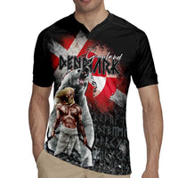 Greenlandic and Danish Together Rugby Jersey Viking Warrior with Polar Bear Roar - Wonder Print Shop
