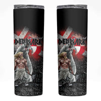 Greenlandic and Danish Together Skinny Tumbler Viking Warrior with Polar Bear Roar - Wonder Print Shop