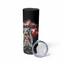 Greenlandic and Danish Together Skinny Tumbler Viking Warrior with Polar Bear Roar - Wonder Print Shop
