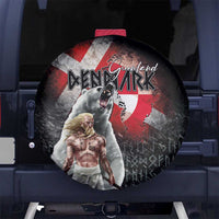 Greenlandic and Danish Together Spare Tire Cover Viking Warrior with Polar Bear Roar - Wonder Print Shop