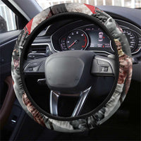 Greenlandic and Danish Together Steering Wheel Cover Viking Warrior with Polar Bear Roar - Wonder Print Shop