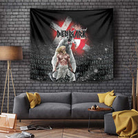 Greenlandic and Danish Together Tapestry Viking Warrior with Polar Bear Roar - Wonder Print Shop