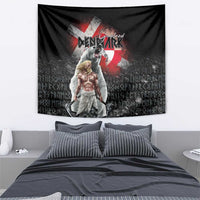 Greenlandic and Danish Together Tapestry Viking Warrior with Polar Bear Roar - Wonder Print Shop