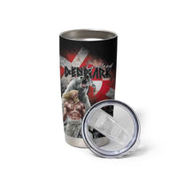 Greenlandic and Danish Together Tumbler Cup Viking Warrior with Polar Bear Roar - Wonder Print Shop
