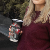 Greenlandic and Danish Together Tumbler Cup Viking Warrior with Polar Bear Roar - Wonder Print Shop