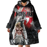 Greenlandic and Danish Together Wearable Blanket Hoodie Viking Warrior with Polar Bear Roar - Wonder Print Shop