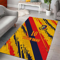 Custom Ecuador Football Area Rug La Tricolor-100th Anniversary - Wonder Print Shop