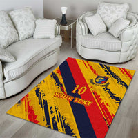 Custom Ecuador Football Area Rug La Tricolor-100th Anniversary - Wonder Print Shop