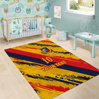 Custom Ecuador Football Area Rug La Tricolor-100th Anniversary - Wonder Print Shop