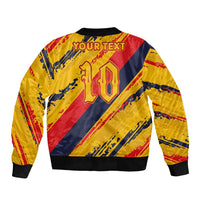 Custom Ecuador Football Bomber Jacket La Tricolor-100th Anniversary - Wonder Print Shop