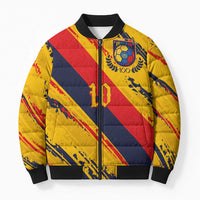 Custom Ecuador Football Bomber Puffer Jacket La Tricolor-100th Anniversary - Wonder Print Shop