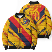 Custom Ecuador Football Bomber Puffer Jacket La Tricolor-100th Anniversary - Wonder Print Shop