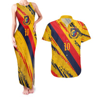 Custom Ecuador Football Couples Matching Tank Maxi Dress and Hawaiian Shirt La Tricolor-100th Anniversary - Wonder Print Shop