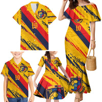 Custom Ecuador Football Family Matching Mermaid Dress and Hawaiian Shirt La Tricolor-100th Anniversary - Wonder Print Shop