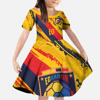 Custom Ecuador Football Family Matching Off The Shoulder Long Sleeve Dress and Hawaiian Shirt La Tricolor-100th Anniversary - Wonder Print Shop