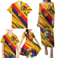 Custom Ecuador Football Family Matching Puletasi and Hawaiian Shirt La Tricolor-100th Anniversary - Wonder Print Shop
