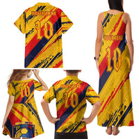 Custom Ecuador Football Family Matching Tank Maxi Dress and Hawaiian Shirt La Tricolor-100th Anniversary - Wonder Print Shop