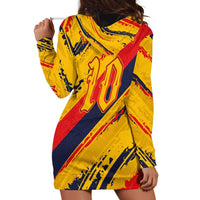 Custom Ecuador Football Hoodie Dress La Tricolor-100th Anniversary - Wonder Print Shop