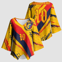 Custom Ecuador Football Kimono Sleeve Blouse La Tricolor-100th Anniversary - Wonder Print Shop