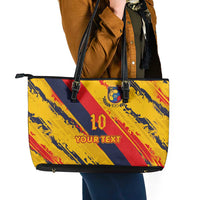 Custom Ecuador Football Leather Tote Bag La Tricolor-100th Anniversary - Wonder Print Shop