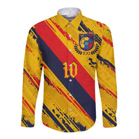 Custom Ecuador Football Long Sleeve Button Shirt La Tricolor-100th Anniversary - Wonder Print Shop