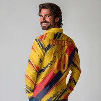 Custom Ecuador Football Long Sleeve Polo Shirt La Tricolor-100th Anniversary - Wonder Print Shop