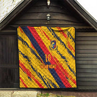 Custom Ecuador Football Quilt La Tricolor-100th Anniversary - Wonder Print Shop