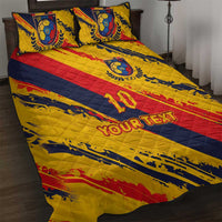 Custom Ecuador Football Quilt Bed Set La Tricolor-100th Anniversary - Wonder Print Shop