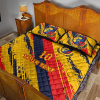Custom Ecuador Football Quilt Bed Set La Tricolor-100th Anniversary - Wonder Print Shop