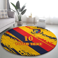 Custom Ecuador Football Round Carpet La Tricolor-100th Anniversary - Wonder Print Shop