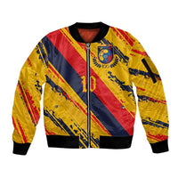 Custom Ecuador Football Sleeve Zip Bomber Jacket La Tricolor-100th Anniversary - Wonder Print Shop