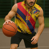 Custom Ecuador Football Sleeveless Zip Hoodie La Tricolor-100th Anniversary - Wonder Print Shop