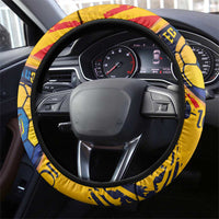 Ecuador Football Steering Wheel Cover La Tricolor-100th Anniversary - Wonder Print Shop